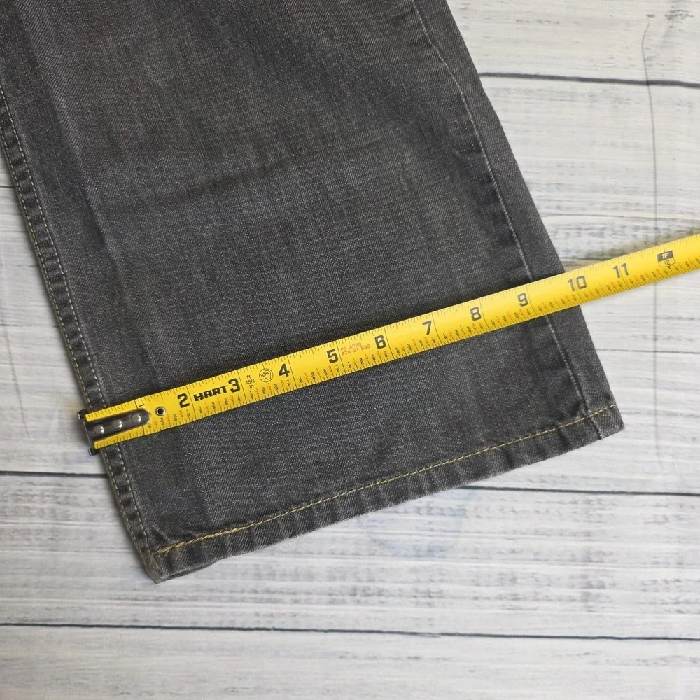 Levis 514 Jeans Mens 38x32 Faded Black Gray Wash Slim Straight Mid Rise Baggy